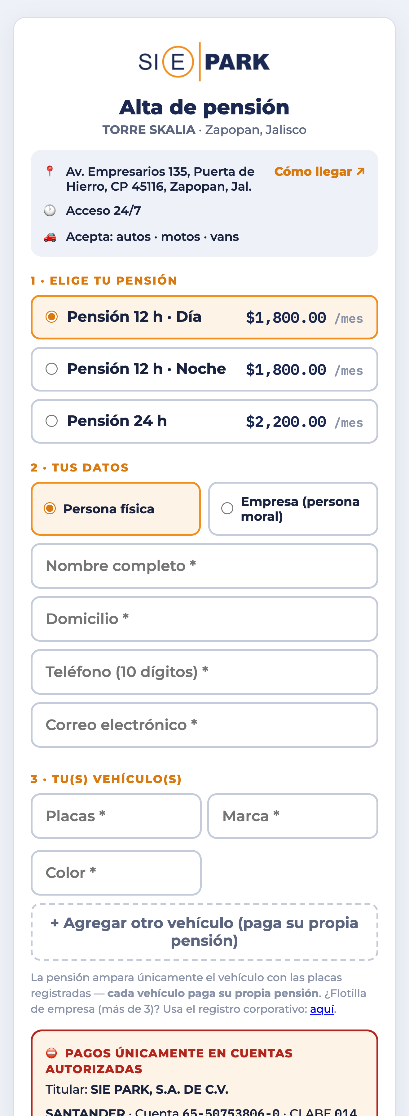 Alta de pensión por QR